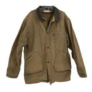 Vintage L.L.Bean Chore Barn Field Jacket Coat Men’s Size 2X Workwear Green/tan